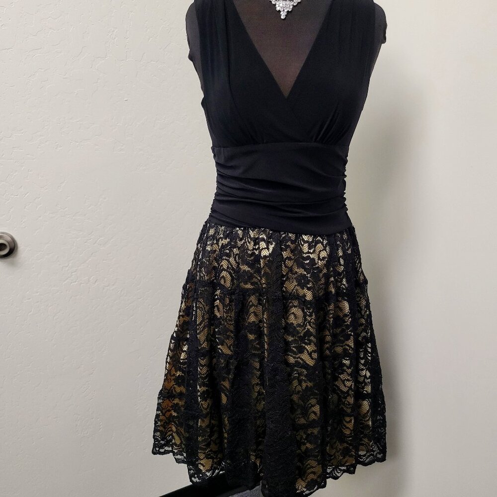 Black and Silver Cocktail Dress